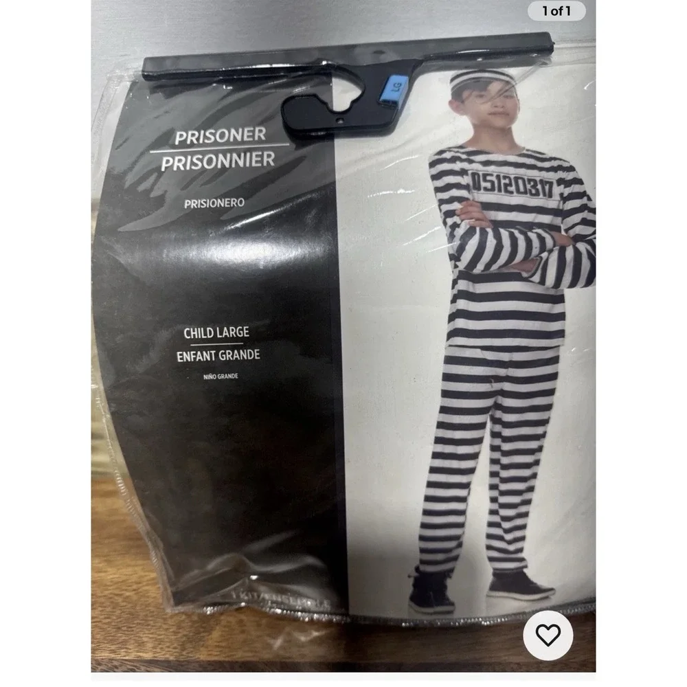 Child Prisoner Boy Costume Convict‎ Child Costume Size Small